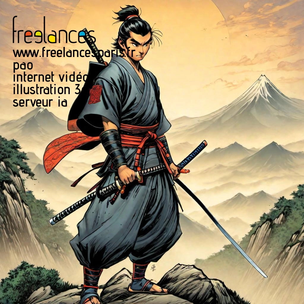Pao mise en page internet vidéo illustration 3d serveur IA générative AI freelance paris studio de création magazines s55m9tt0